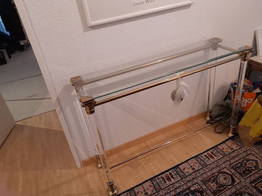 Tische: Glasregal Glastisch Clubtisch schmal und lang – Gebraucht aus Egg b. Zürich von hvbf 1