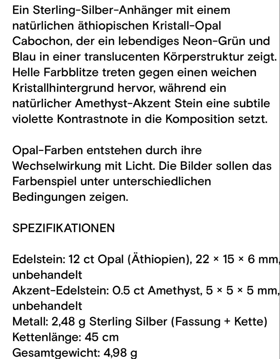 Ketten: Halskette Opal silber – Neu und originalverpackt aus Bolken von Romeo80 3
