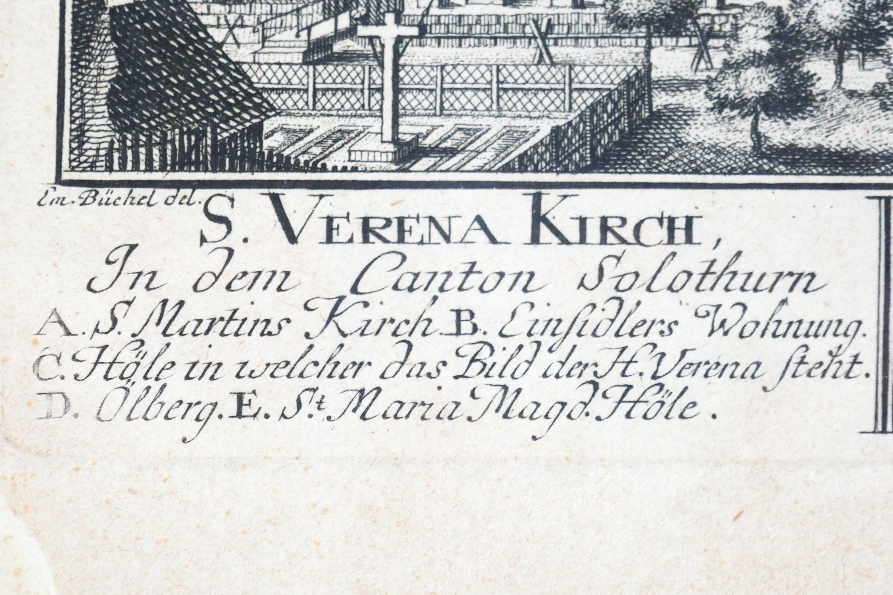 Stiche: S. Verena Kirche Kupferstich – Gebraucht aus Urtenen-Schönbühl von Restwert_Schoenbuehl 3