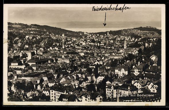 Cartoline postali: AK St. Gallen /Bodensee, Teilansicht – Usato da Berlin venduto da bartko-reher