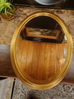 Grosser ovaler Goldspiegel Antik-Stil 80 × 60 cm