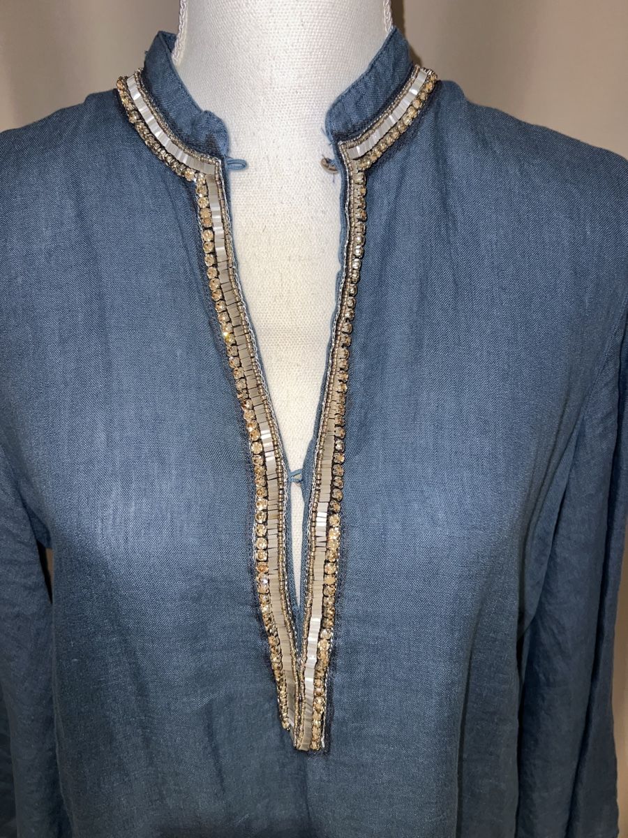 Vestiti: Leinenkleid mit Strass, Grösse 38 – Nuovo (secondo la descrizione) da Uetikon am See venduto da liah22 6