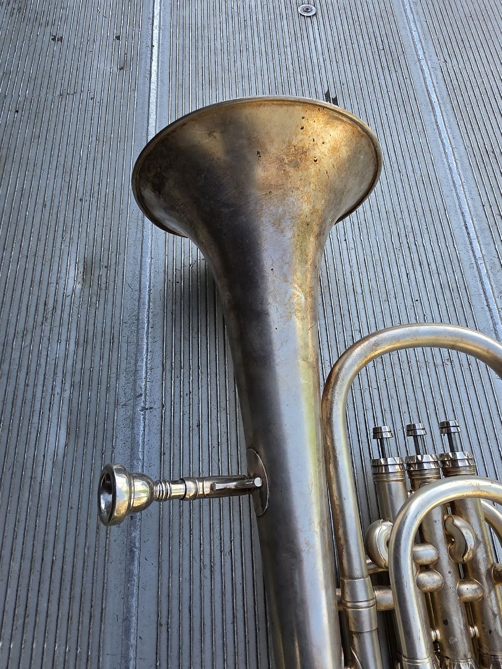 Besson Strumenti musicali: Besson Euphonium England, silber,   – Usato da Mettlen venduto da elios0888 6