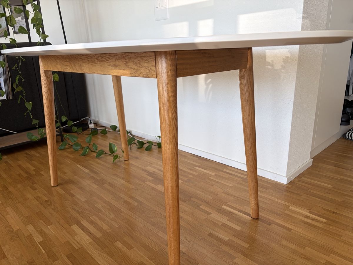 Tavoli: Esstisch 170 × 90 cm, weiss/eichefarben – Usato da Pratteln venduto da tobias_zimmermann_ 1