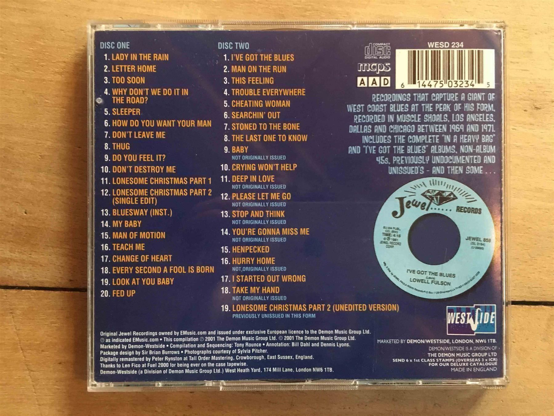 CDs: Lowell Fulsom Complete Jewel Recordings – Gebraucht aus Luzern von Needful_Things 2