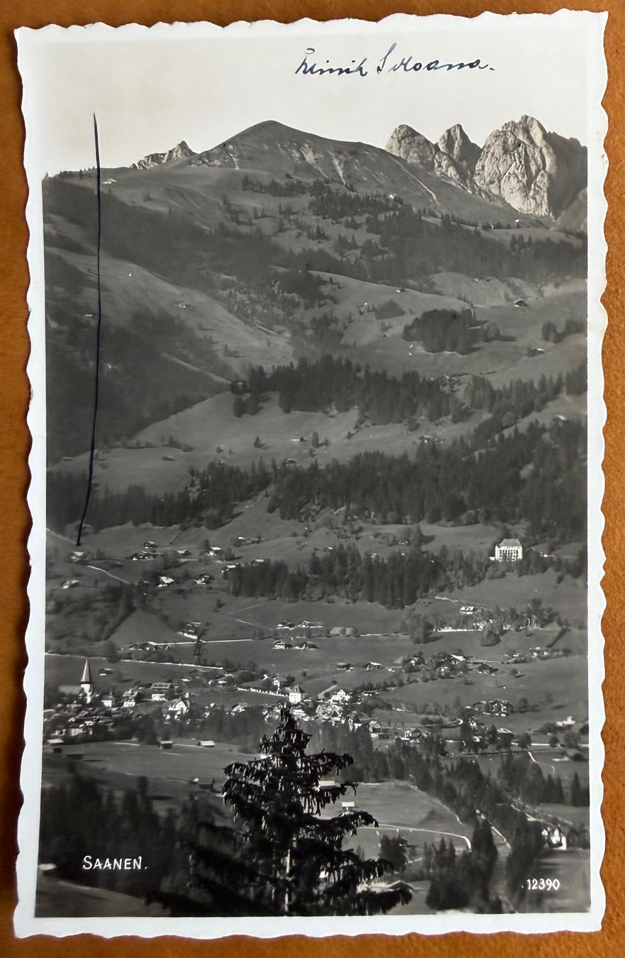 Ansichtskarten: Saanen - Panorama. 1945 – Gebraucht aus Lutry von Ediego