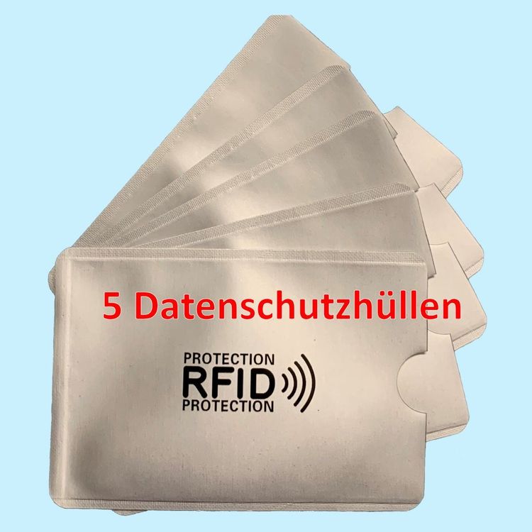 5er-Set RFID-Schutzhüllen im Kreditkarten-Format
