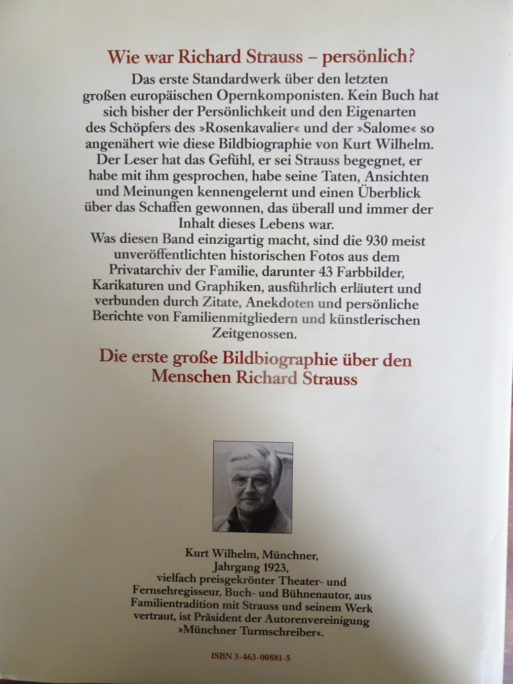 Libri: Richard Strauss Bildbiografie – Usato da männedorf venduto da purzelchen 2