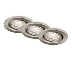3x Brilo LED GU10 Spotlights - Adjustable, Warm Dimming Feat