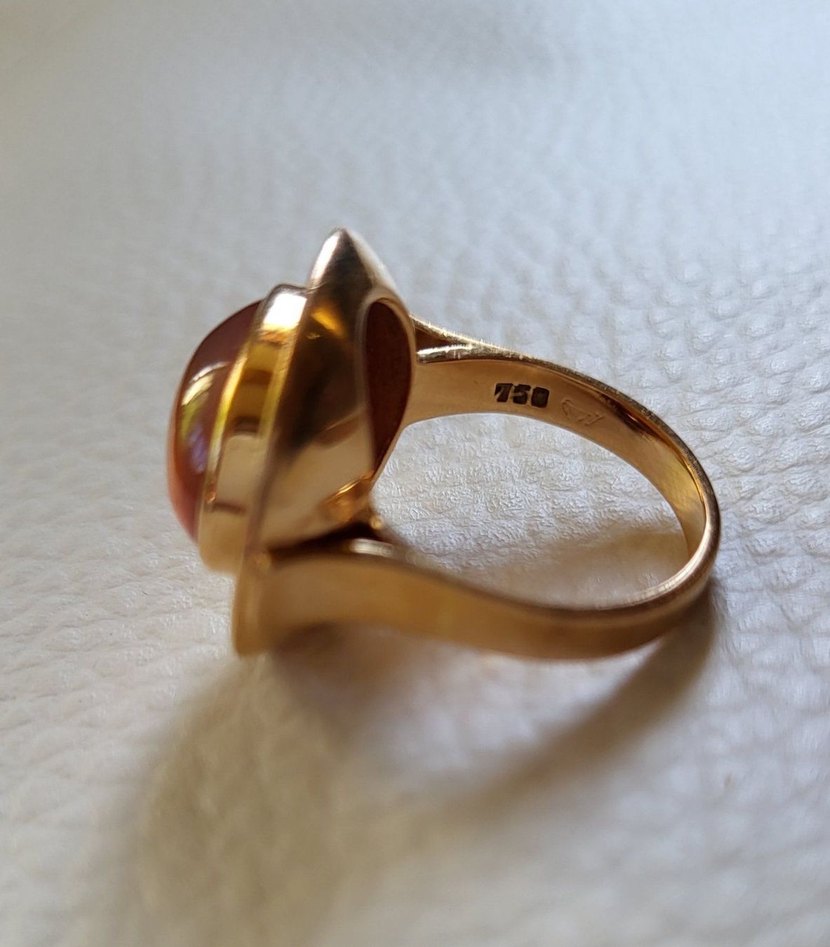 Anelli: Gold 750 Massiv Rose Gold Ring Mit Stein – Usato da Wald ZH venduto da Dasilver 7