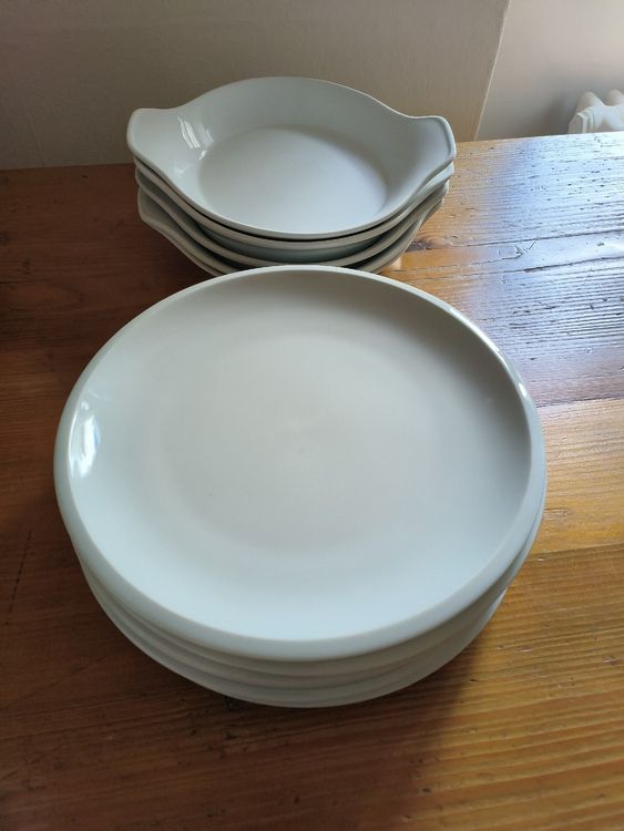 LOT DE SIX Assiettes Plates Fleurs Orange Bavaria Schumann Arzberg EUR