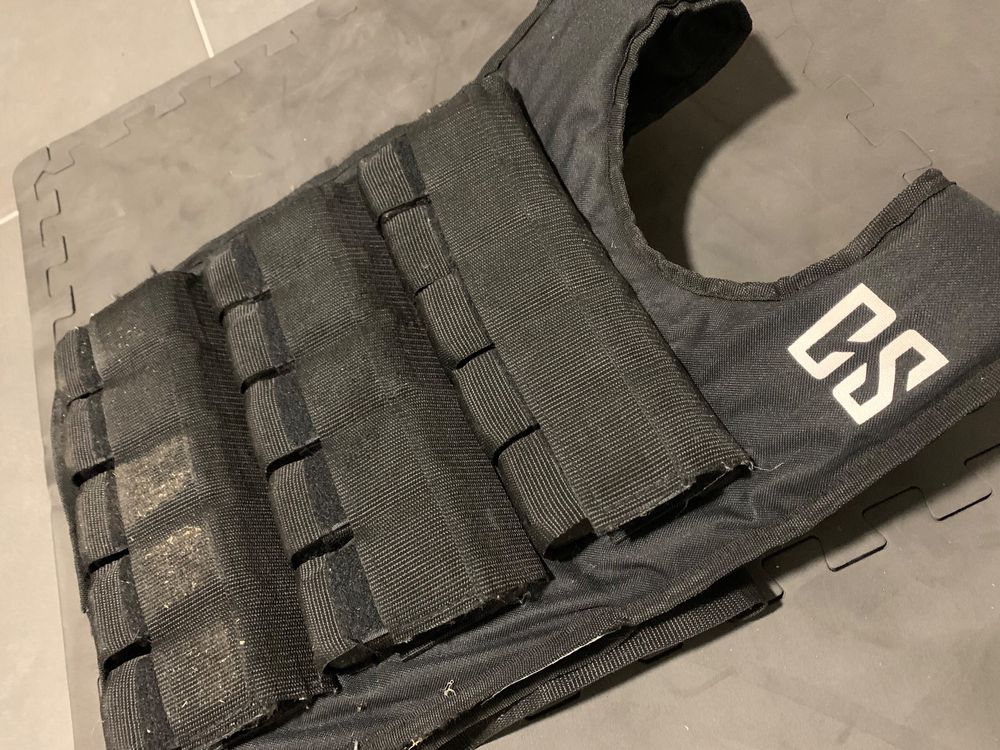 Estink Gewichtsweste Verstellbar - 50kg Max Belastung Mit 12 Taschen Für Training