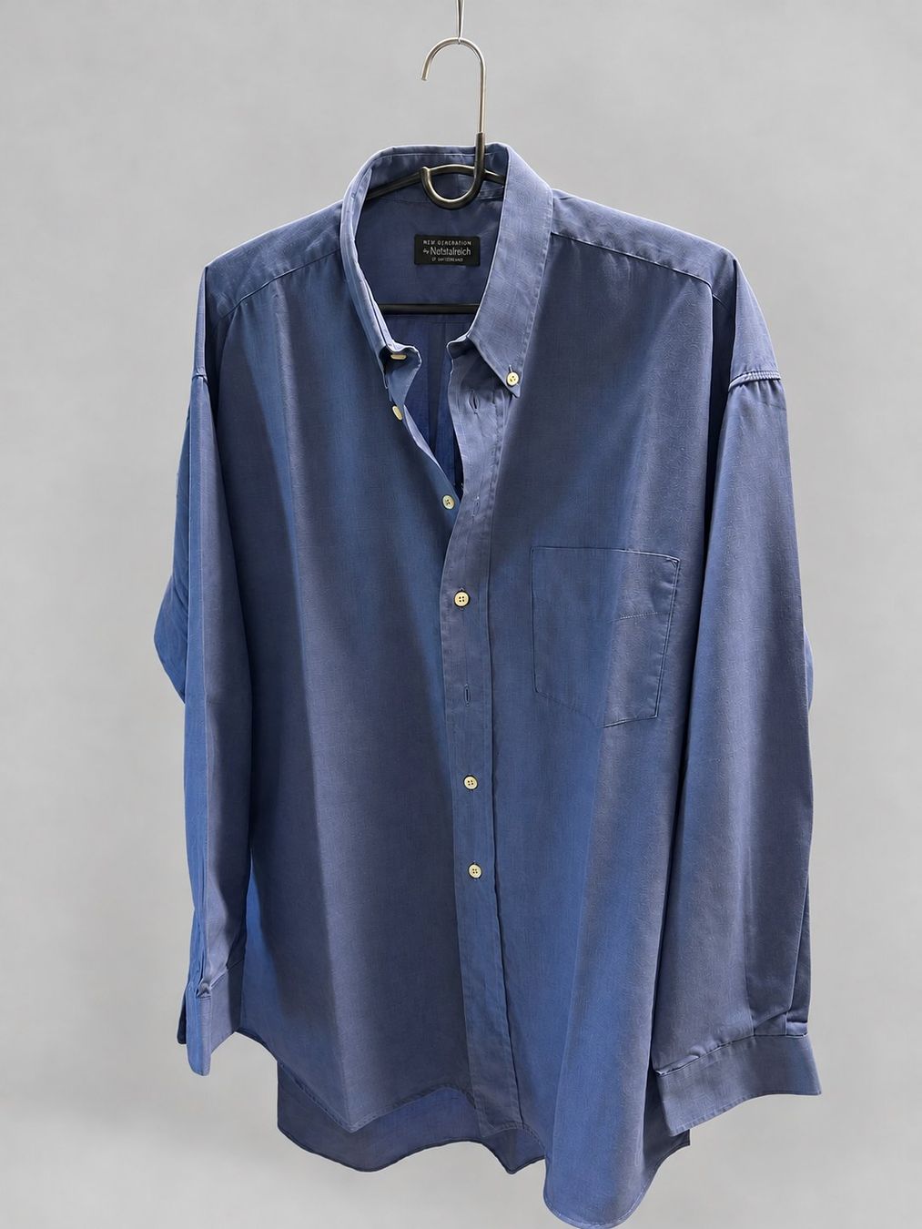 Chemises: Nettelstroth Hemd ca. XL graublau Langarm Button-down – D'occasion à Kappelen par enni_974 3