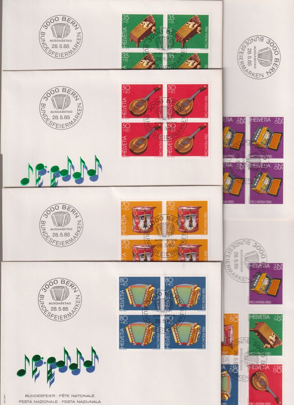 Tutti i francobolli: PJ-FDC-Serie 1985. Mit 4-er-Block's. – Nuovo (secondo la descrizione) da Koblenz venduto da Boerse6