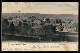 AK Münchenbuchsee, Dorfansicht aus der Vogelschau