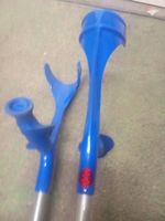 Krücken blau Aluminium höhenverstellbar Paar gebraucht