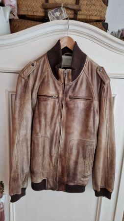 PECKOTT Lederjacke im Used-Look, Gr. L