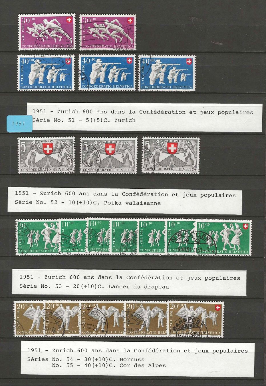 Tutti i francobolli: Pro Patria Anfangswerte auf 10 Steckseiten – Usato da Gümligen venduto da Geniusbuy 8