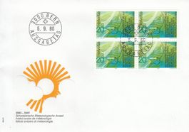 1980 3 FDC Viererblockserie Gewerkschaftsbund Gotthardtunnel