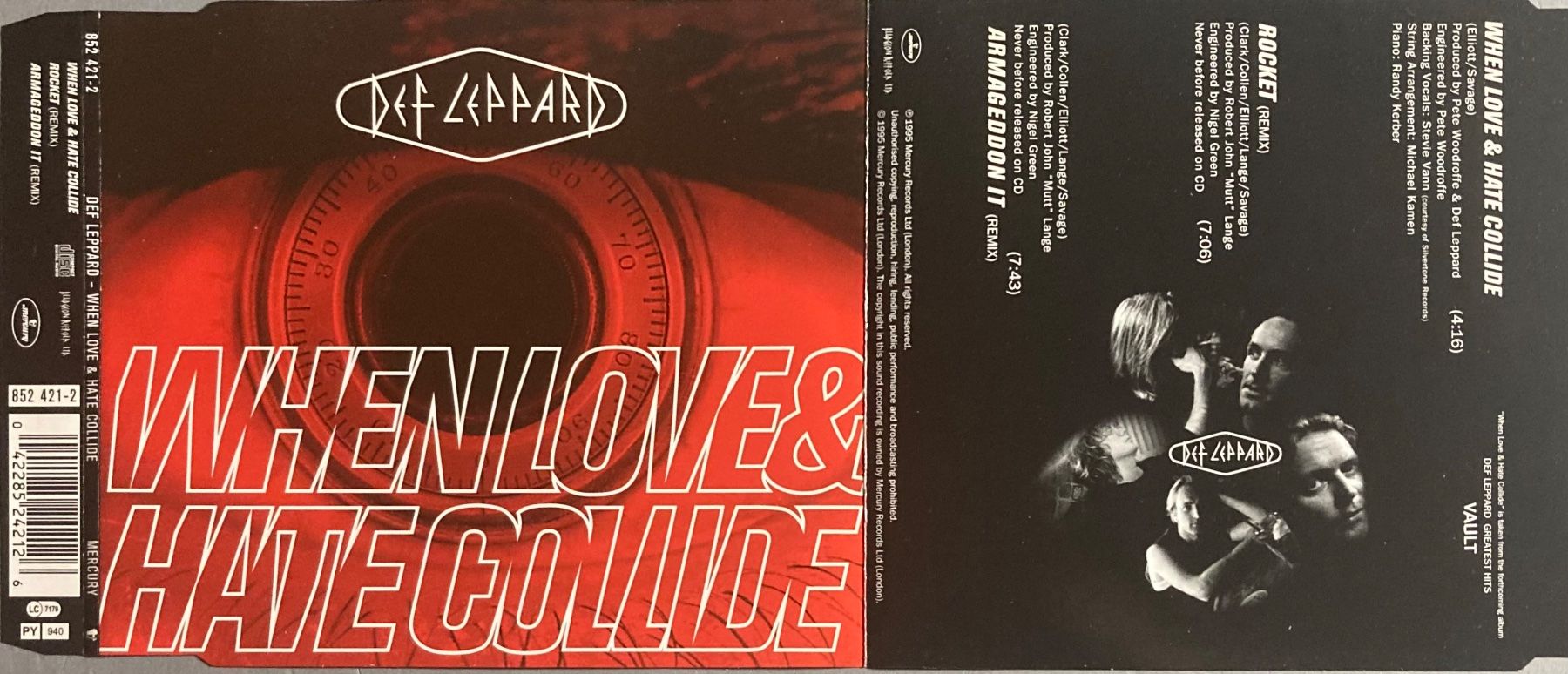 CD: DEF LEPPARD - WHEN LOVE & HATE COLLIDE – Usato da Poliez-Pittet venduto da Newtown-Records