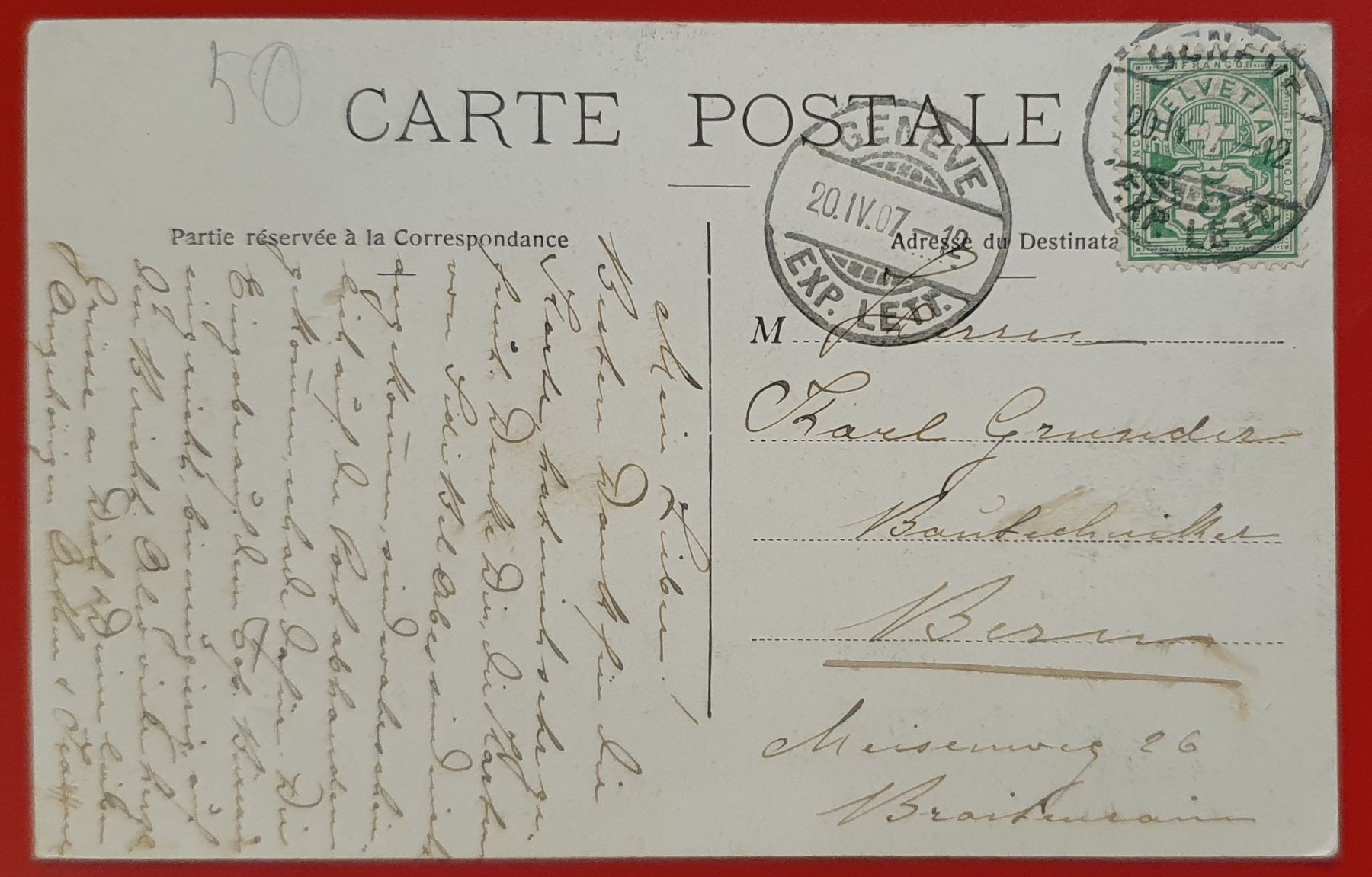 Cartoline postali: Turnverein Genf, ca. 1908 – Usato da Kreuzlingen venduto da Rschweiz1 1