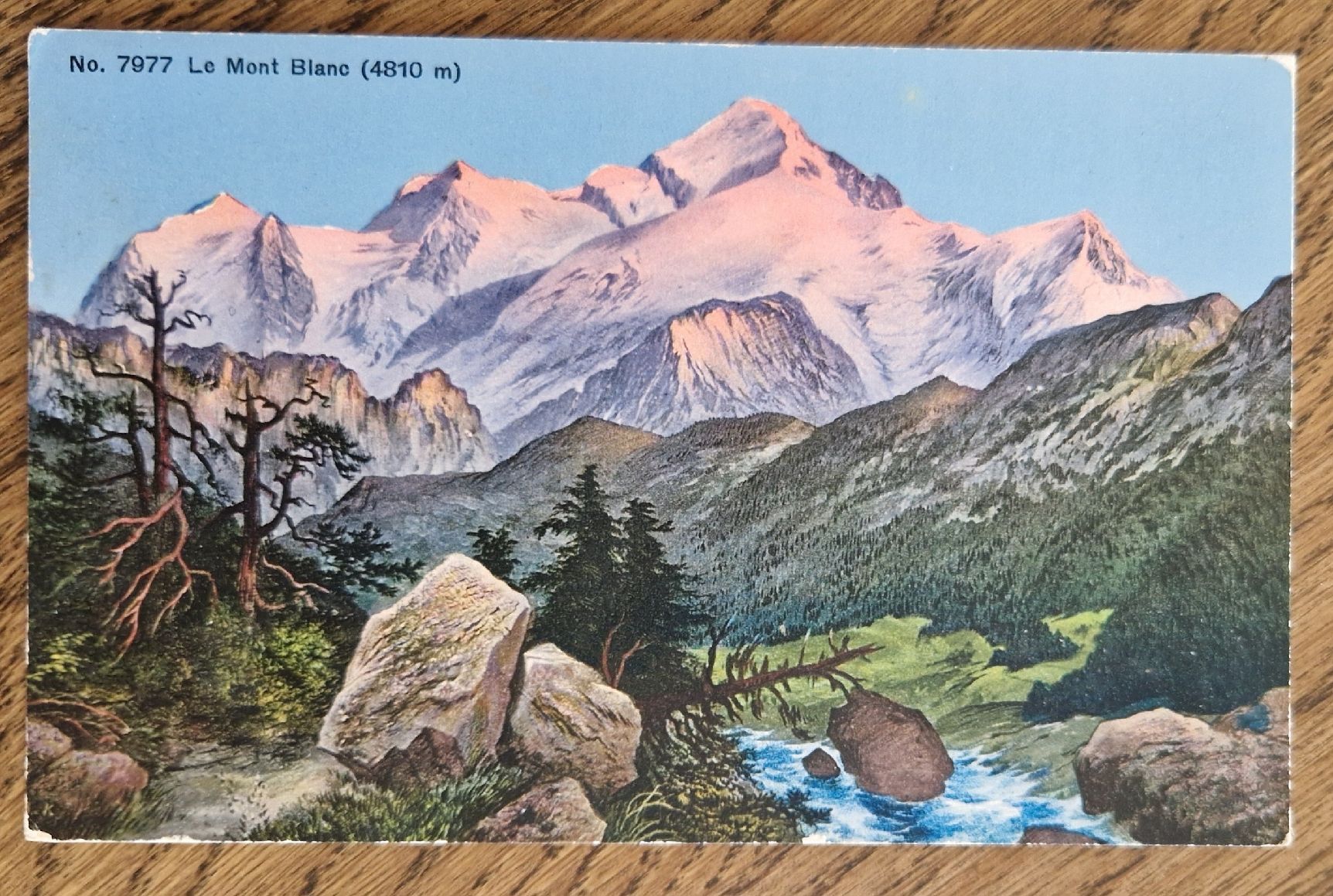 Cartoline postali: Le Mont Blanc, kunstvolle Beleuchtung – Usato da Ebikon venduto da Donar50