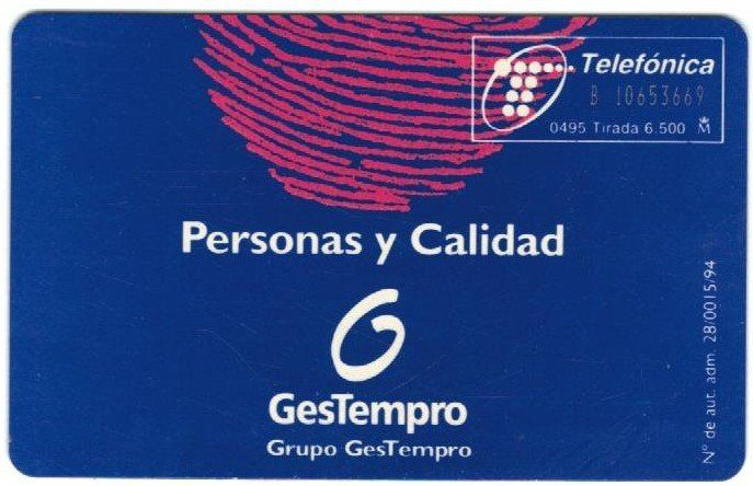 Cartes de téléphone: Telefonkarte Spanien P-121 GesTempro – D'occasion à Zürich par tol_b7c7 1