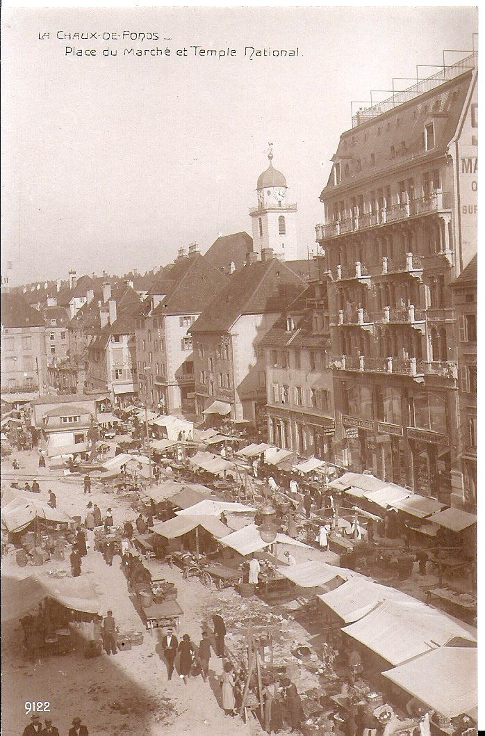 Ansichtskarten: CHAUX - de - FONDS, place du marché – Neu (gemäss Beschreibung) aus Les Verrières von Scampi0
