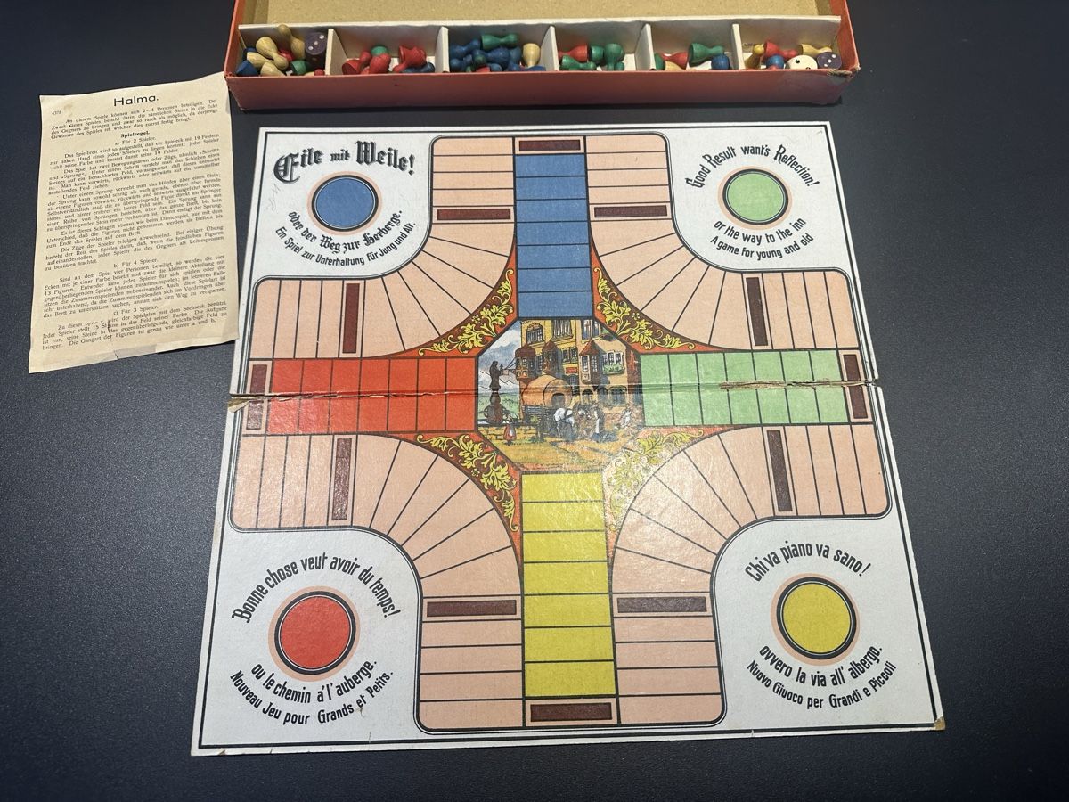 Giochi: Altes vintage Brettspiel Eile mit Weile, Halma – Usato da Hattenhausen venduto da Topas00 1