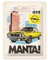 Opel Manta GT/E Hängeschild Blechschild Wandbild 15x20cm