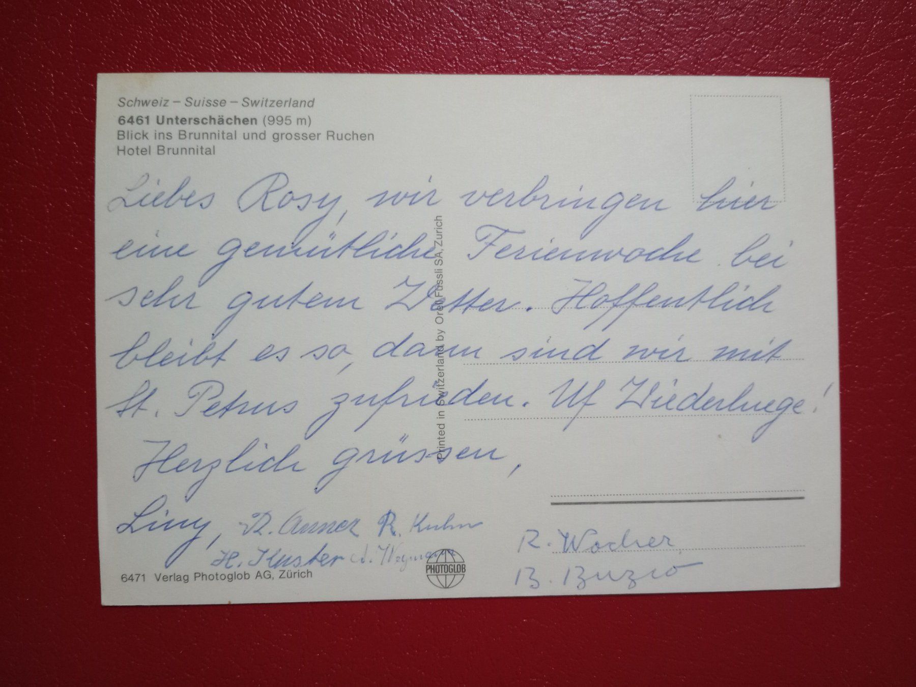 Cartoline postali: Unterschächen Uri mehrbildrig mit Auto – Usato da Küttigen venduto da Melisch1000 1