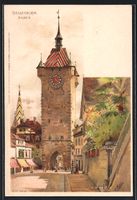 AK Baden, Blick auf den Stadtturm