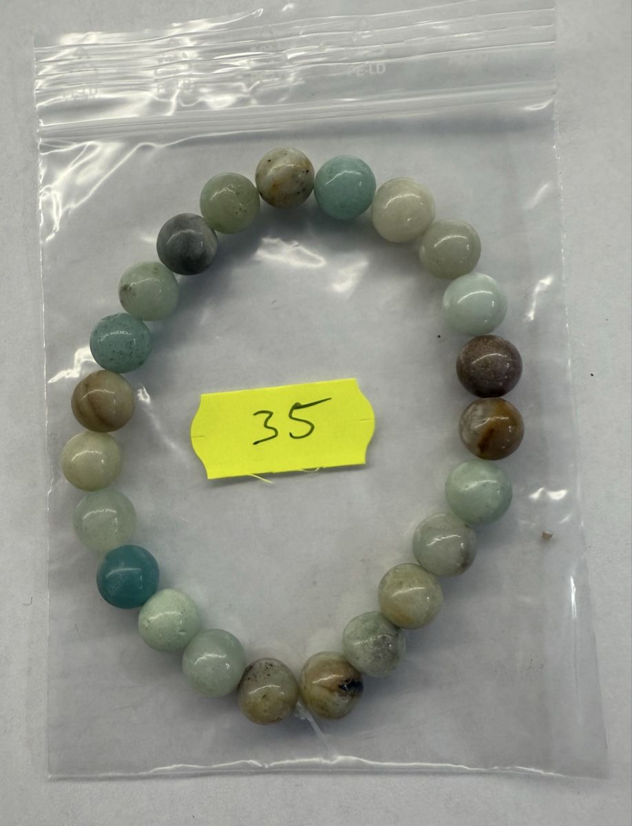Bracciali & Braccialetti: Armband mit Amazonit Edelsteinen, neu. – Nuovo e nell'imballaggio originale da Rheinfelden venduto da Gazzi