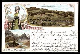 Litho Appenzell, Gesamtansicht, Seealpse
