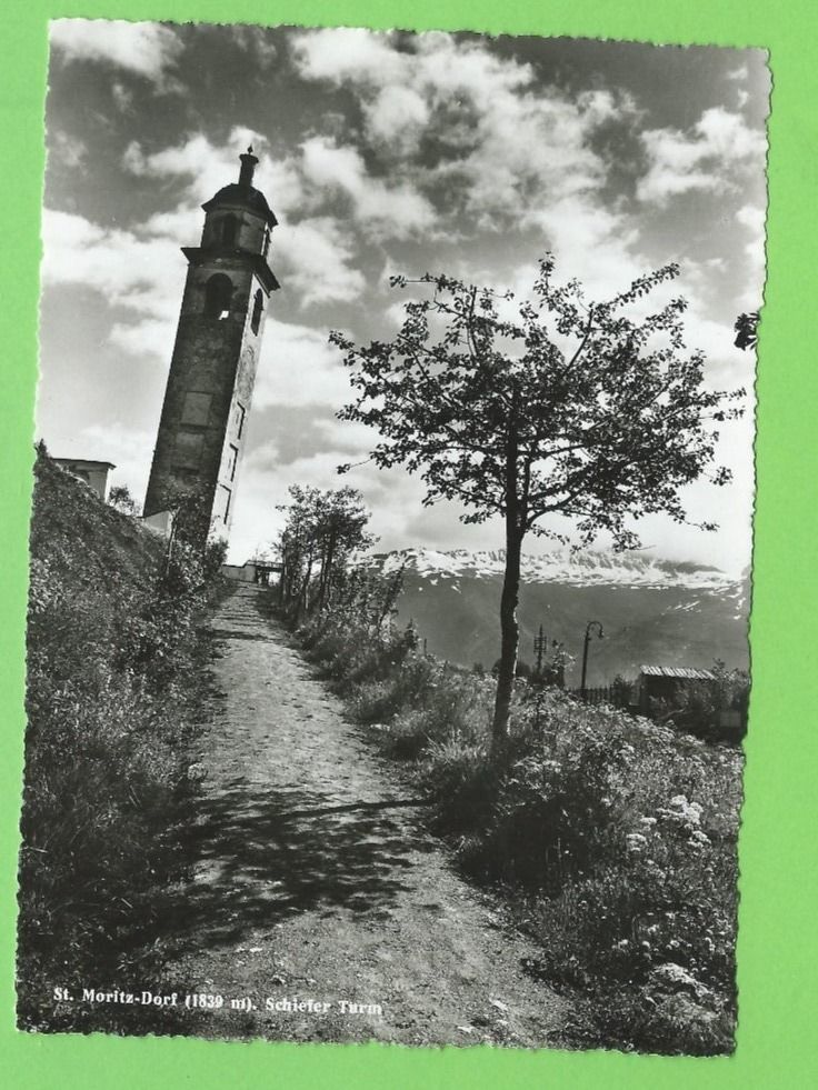 Cartes postales: St. Moritz-Dorf, Schiefer Turm – D'occasion à Zürich par t24_de