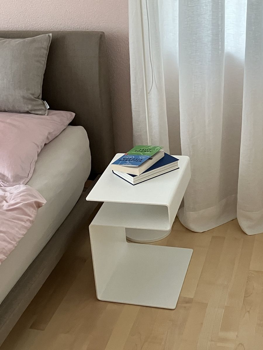 Nachttische: Beistelltisch Alu weiss – Gebraucht aus Weggis von GuidoLori 2