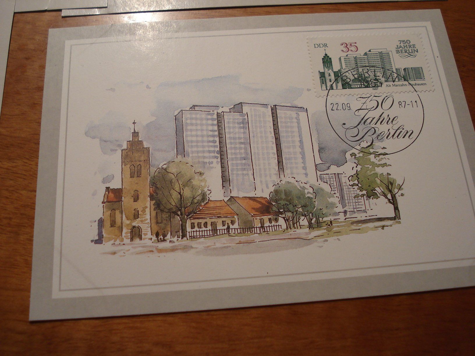 Tous les timbres: DDR, Satz Maximumkarten 1987, 750 Jahre Berlin – D'occasion à Niederwil AG par morostahu