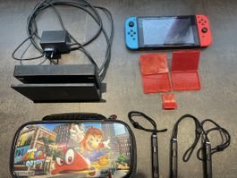 Nintendo Switch Konsole inkl. Zubehör und Tasche