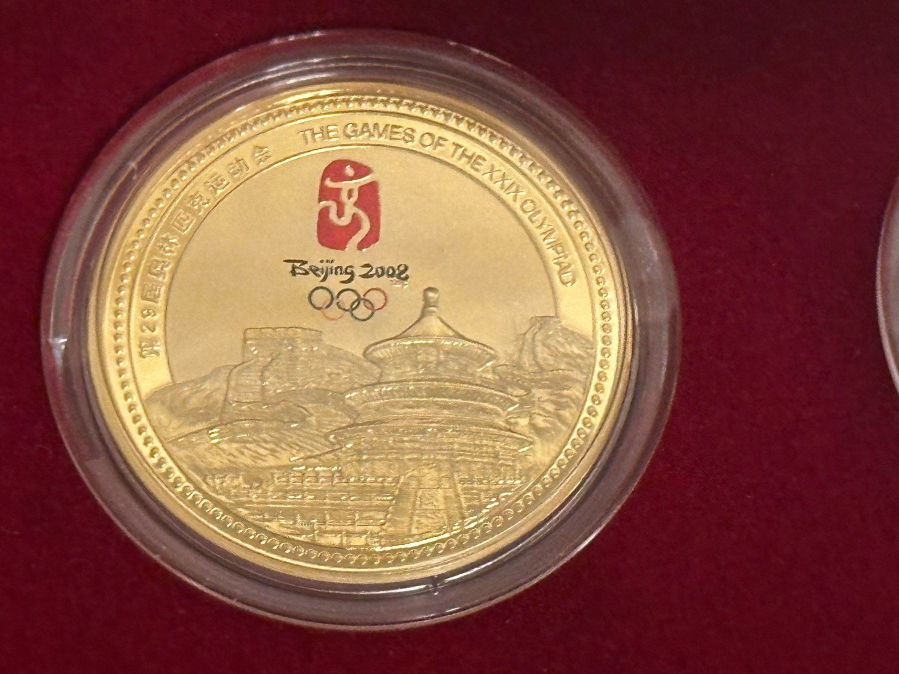Tutti le monete: Olympic games 2008 Beijing  medallion – Nuovo e nell'imballaggio originale da chambesy venduto da Bouille 1