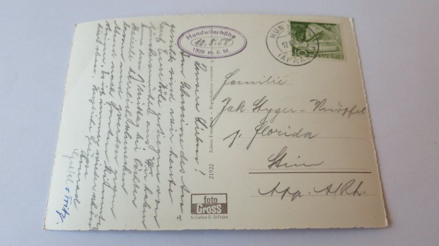 Ansichtskarten: Hundwilerhöhe - Teufen - Rehetobel - Bodensee - 1950 – Gebraucht aus Jona von centumprata 1