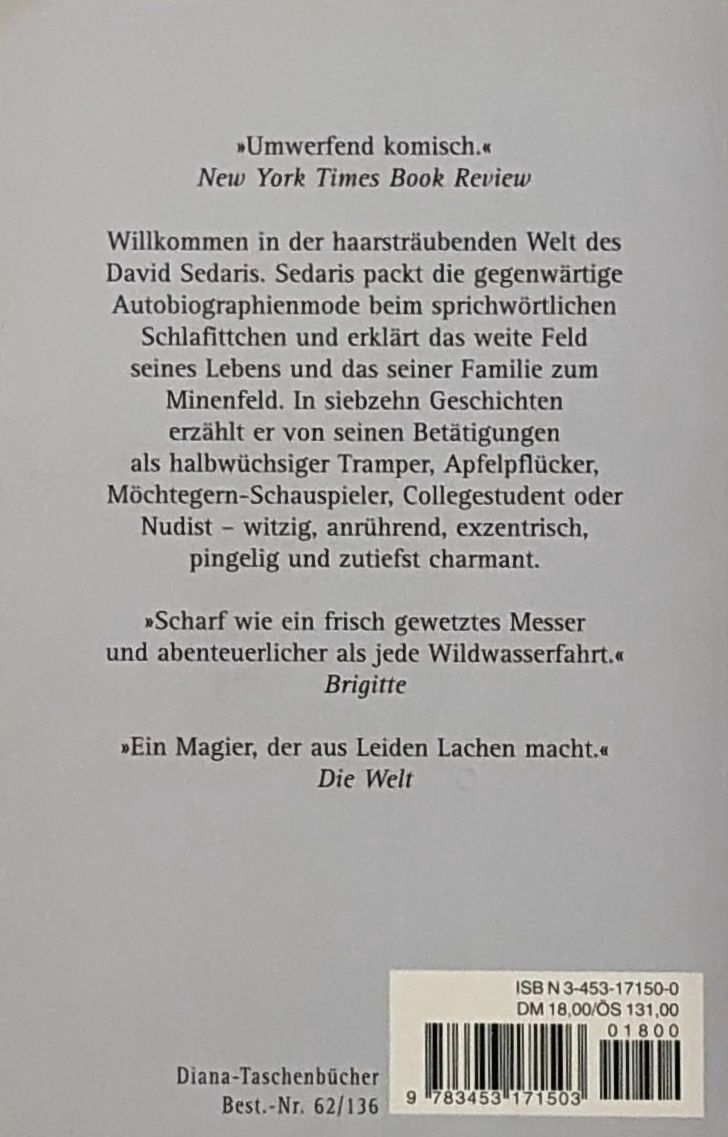 Bücher: Nackt - David Sedaris – Gebraucht aus Bern von Libre_raria 1