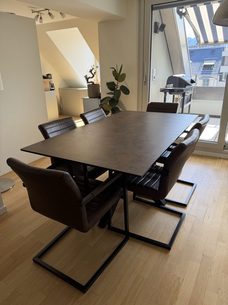 Tische: Esstisch mit Lederstühlen – Gebraucht aus Zürich von iri_z8qj