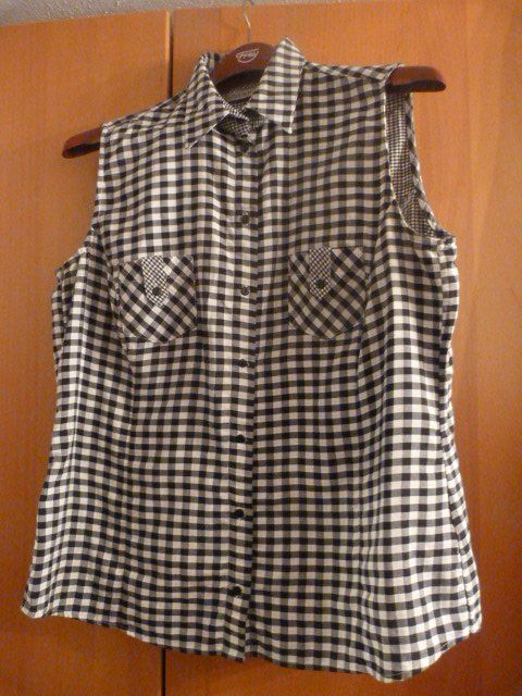 C&A Camicette: Bluse von Canda, Gr. 48, weiss-grau – Usato da Nunningen venduto da Fashion-Ave51