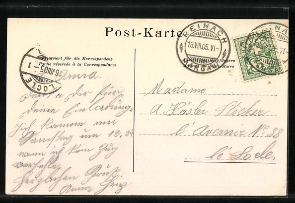 Cartoline postali: Reinach, Centralschulhaus im Sonnenschei – Usato da Berlin venduto da bartko-reher 1