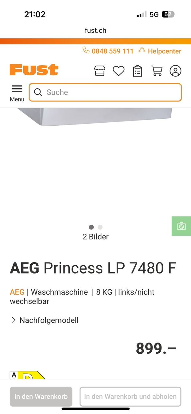 AEG Lavatrici: AEG Waschmaschine/Tumbler – Usato da Dietikon venduto da cel_vm8p 3