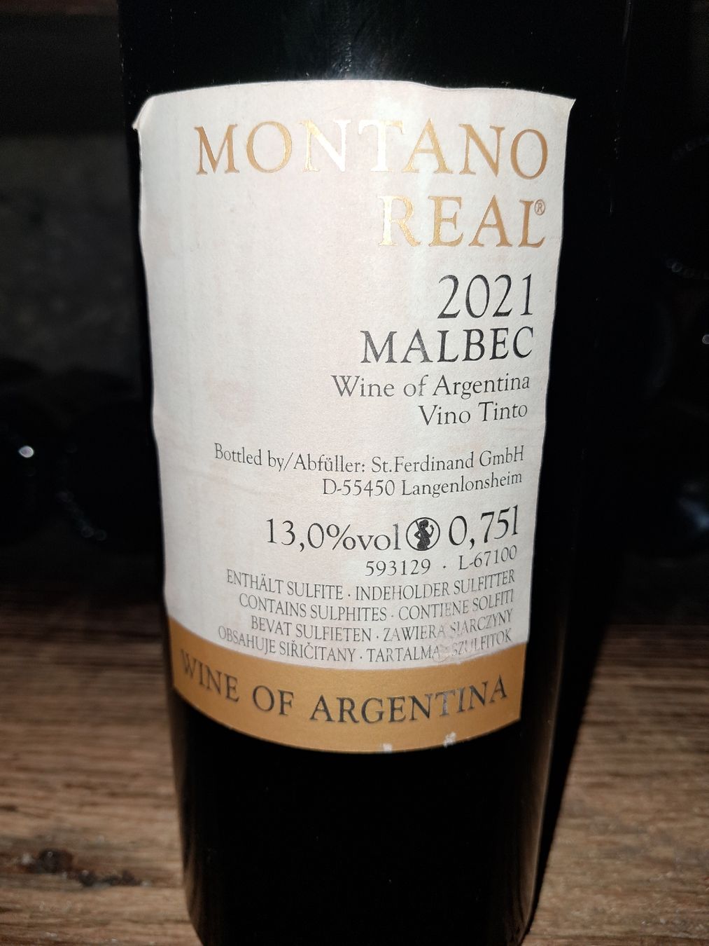 Vino: Montano Real Malbec 2021 – Nuovo e nell'imballaggio originale da Le locle venduto da juliensaran 3