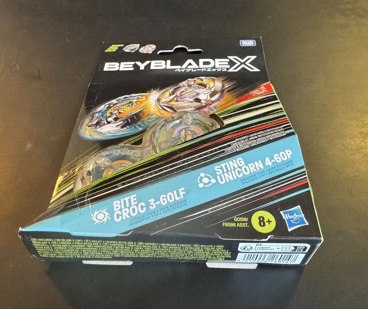 Hasbro Giocattoli: Beyblade X - Bite Croc and Sting Unicorn – Nuovo e nell'imballaggio originale da Rolle venduto da Medrom 2