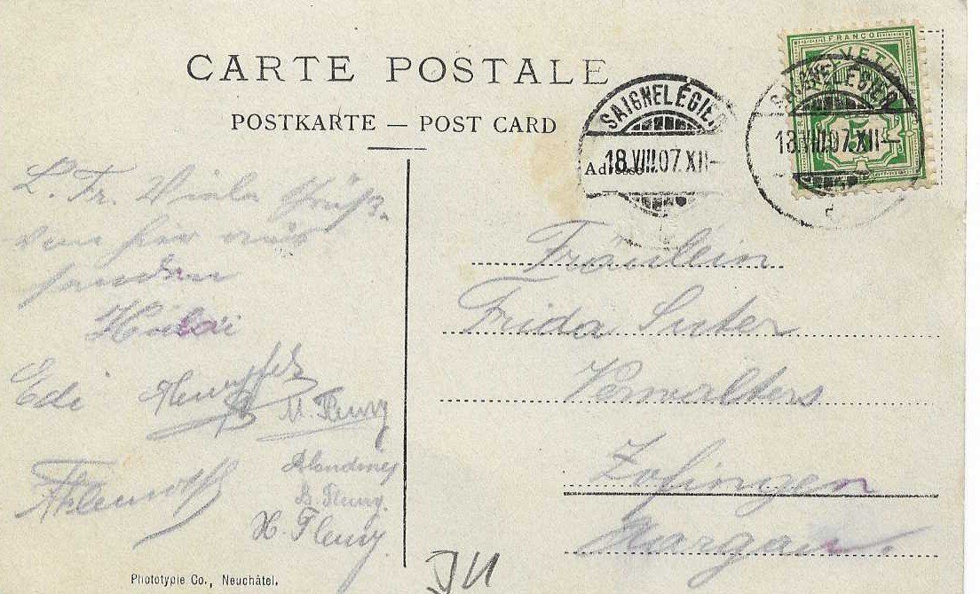 Cartoline postali: AK SAIGNELEGIER vue generale 1907 – Usato da Schlossrued venduto da Aronliam 1
