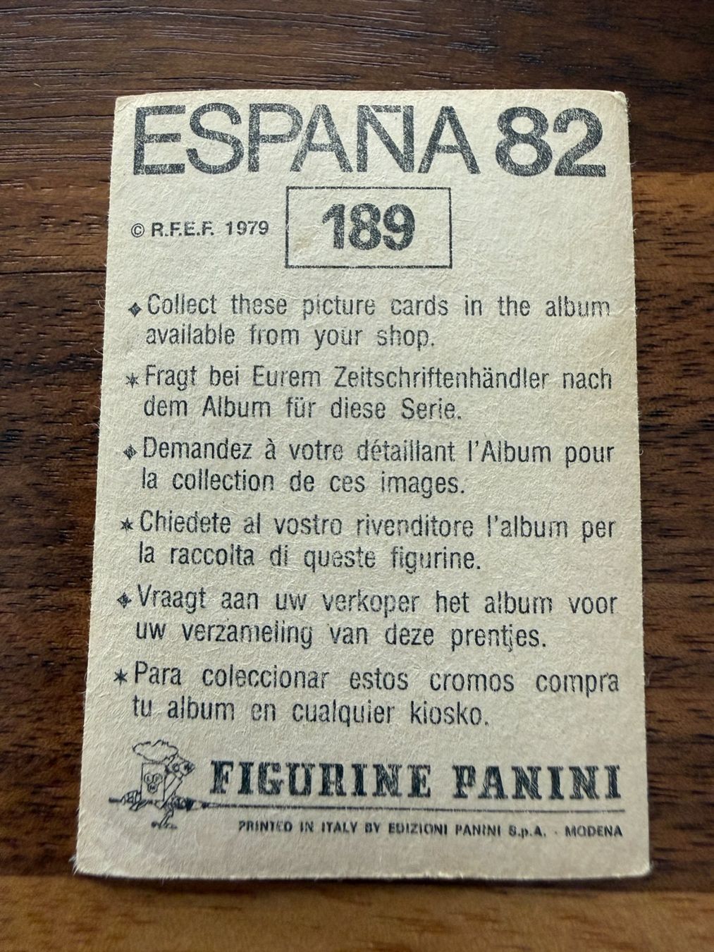 Panini Sammelbilder & Trading cards: Panini WM Spanien 1982 - Nr. 189 Imre Garaba – Gebraucht aus Lyss von Louuurs 1