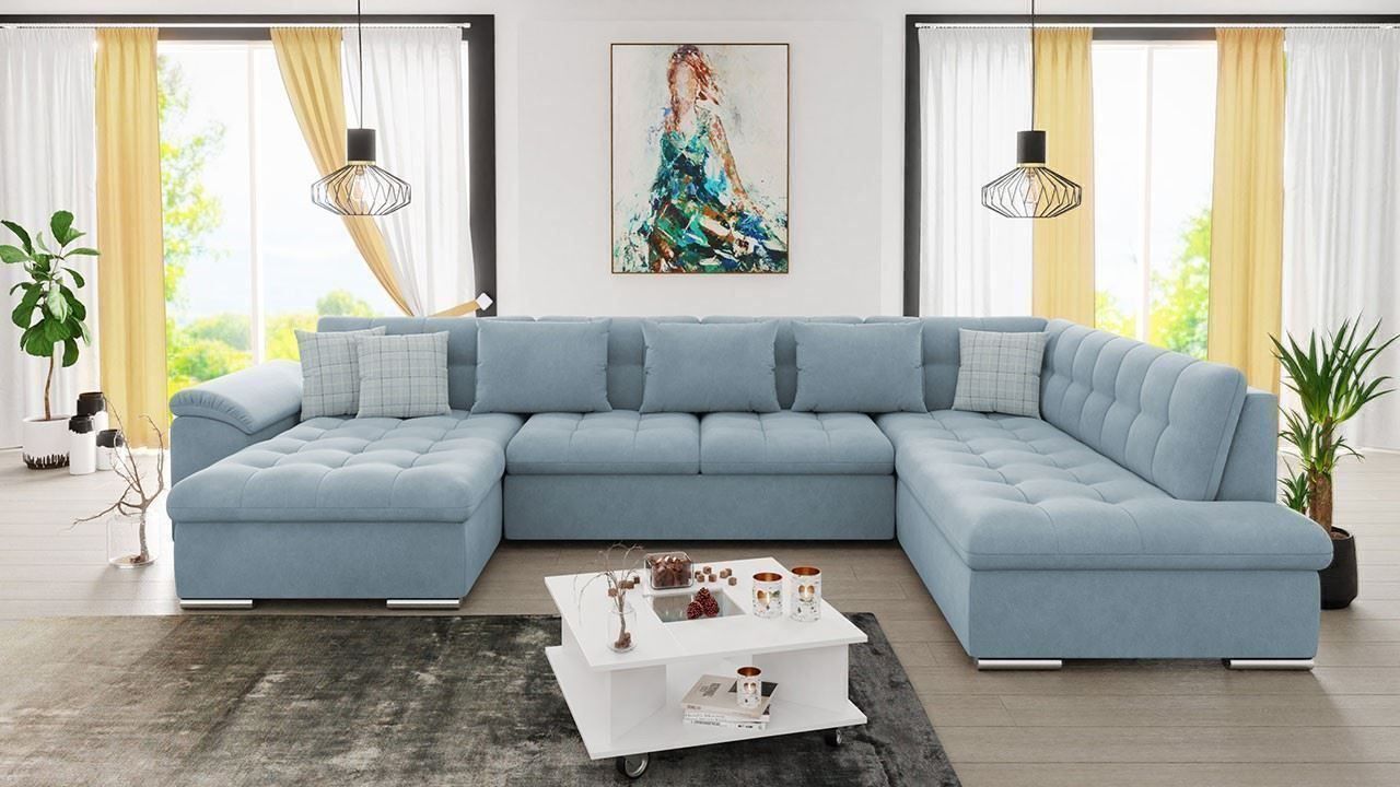 Divani: Wohnlandschaft Sofa Couch mit Bettkasten + Schlaffunktion – Nuovo e nell'imballaggio originale da Wallenwil venduto da toesstal-vertrieb 2